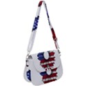 Us Flag Flower Sunshine Flag America Usa Saddle Handbag View1