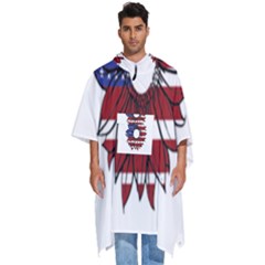 Us Flag Flower Sunshine Flag America Usa Men s Hooded Rain Ponchos by Wegoenart