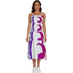 Wave Surfer Surfing Sport Athlete Water Sea Sleeveless Shoulder Straps Boho Dress by Wegoenart