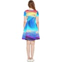 Art Fantasy Painting Colorful Pattern Design Inside Out Cap Sleeve Dress View2