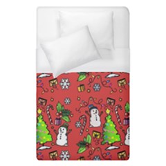 Santa Snowman Gift Holiday Christmas Cartoon Duvet Cover (single Size) by Ravend