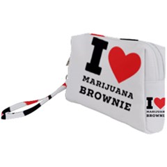 I Love Marijuana Brownie Wristlet Pouch Bag (small) by ilovewhateva