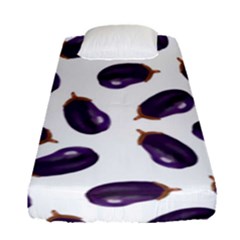 Eggplant Fitted Sheet (single Size) by SychEva