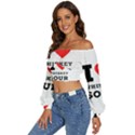 I love whiskey sour Long Sleeve Crinkled Weave Crop Top View2