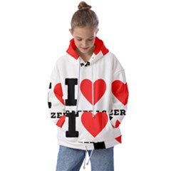 I Love Sazerac Kids  Oversized Hoodie by ilovewhateva