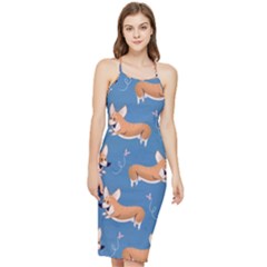 Corgi Patterns Bodycon Cross Back Summer Dress by Salman4z