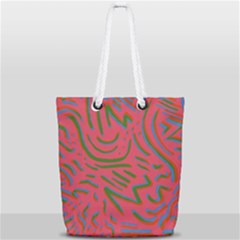 Pattern Saying Wavy Full Print Rope Handle Tote (small) by Salman4z