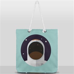 Astronaut Space Astronomy Universe Full Print Rope Handle Tote (large) by Salman4z