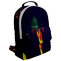 Rocket Halftone Astrology Astronaut Flap Pocket Backpack (Large) View2