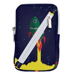 Rocket Halftone Astrology Astronaut Belt Pouch Bag (small) by Salman4z