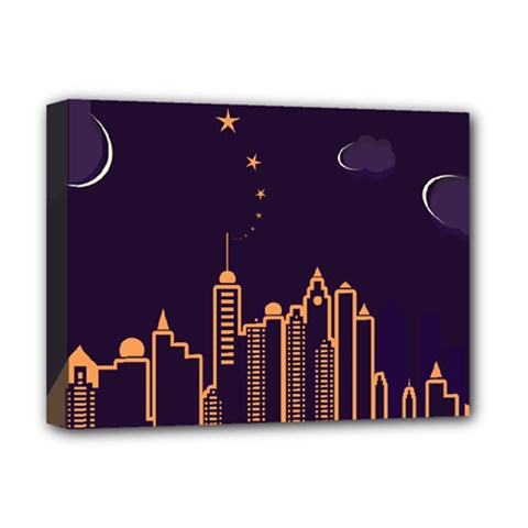 Skyscraper Town Urban Towers Deluxe Canvas 16  X 12  (stretched)  by Salman4z