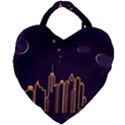 Skyscraper Town Urban Towers Giant Heart Shaped Tote View1