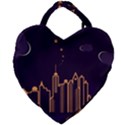 Skyscraper Town Urban Towers Giant Heart Shaped Tote View2