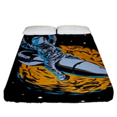 Astronaut Planet Space Science Fitted Sheet (king Size) by Salman4z