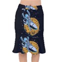 Astronaut Planet Space Science Short Mermaid Skirt View1