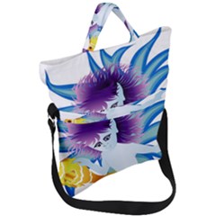 Mermaid Fantasy Undersea Merman Fold Over Handle Tote Bag by Salman4z