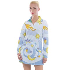 Science Fiction Outer Space Women s Long Sleeve Casual Dress by Salman4z