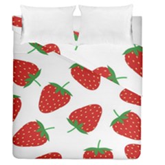 Seamless Pattern Fresh Strawberry Duvet Cover Double Side (queen Size) by Salman4z