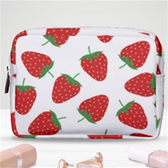 Seamless Pattern Fresh Strawberry Make Up Pouch (medium) by Salman4z