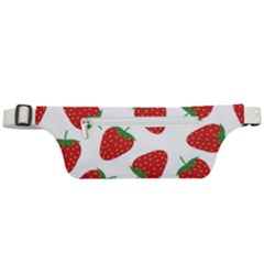 Seamless Pattern Fresh Strawberry Active Waist Bag by Salman4z