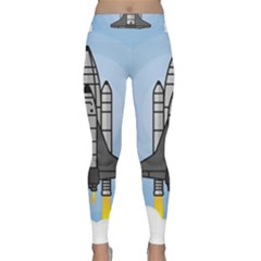 Rocket Shuttle Spaceship Science Classic Yoga Leggings by Salman4z