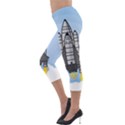 Rocket Shuttle Spaceship Science Lightweight Velour Capri Leggings  View3