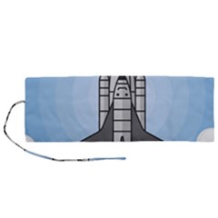 Rocket Shuttle Spaceship Science Roll Up Canvas Pencil Holder (m) by Salman4z