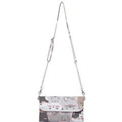 Cute Cats Seamless Pattern Mini Crossbody Handbag by Salman4z