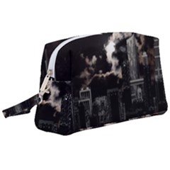 City Night Moon Skyline Skyscraper Wristlet Pouch Bag (large) by Salman4z