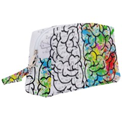 Brain Mind Psychology Idea Drawing Wristlet Pouch Bag (large) by Salman4z