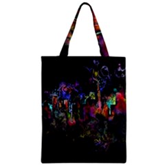 Grunge Paint Splatter Splash Ink Zipper Classic Tote Bag by Salman4z