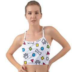 Dog Paw Seamless Pattern Footprint Bone Mini Tank Bikini Top by Salman4z