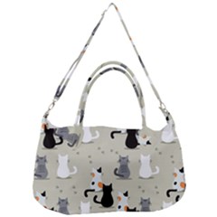 Cute Cat Seamless Pattern Removable Strap Handbag by Salman4z