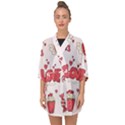 Hand Drawn Valentines Day Element Collection Half Sleeve Chiffon Kimono View1