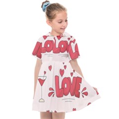 Hand Drawn Valentines Day Element Collection Kids  Sailor Dress by Salman4z