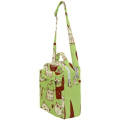 Cute Hand Drawn Cat Seamless Pattern Crossbody Day Bag by Salman4z