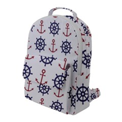 Nautical Seamless Pattern Flap Pocket Backpack (large) by Salman4z