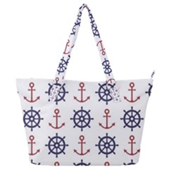 Nautical Seamless Pattern Full Print Shoulder Bag by Salman4z