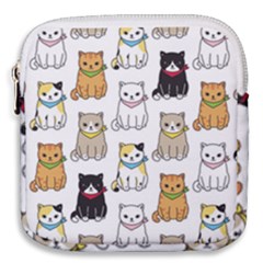 Cat Kitten Seamless Pattern Mini Square Pouch by Salman4z