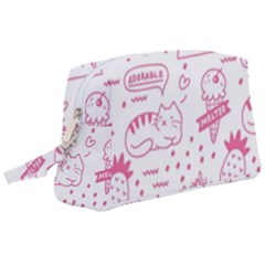 Cute-girly-seamless-pattern Wristlet Pouch Bag (large) by Salman4z