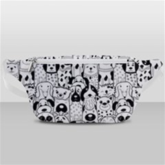 Seamless-pattern-with-black-white-doodle-dogs Waist Bag  by Salman4z