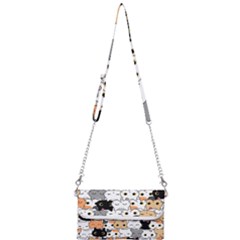 Cute-cat-kitten-cartoon-doodle-seamless-pattern Mini Crossbody Handbag by Salman4z