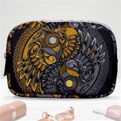 Yin-yang-owl-doodle-ornament-illustration Make Up Pouch (small) by Salman4z