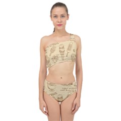 Ice-cream-vintage-pattern Spliced Up Two Piece Swimsuit by Salman4z