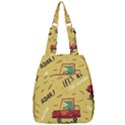 Childish-seamless-pattern-with-dino-driver Center Zip Backpack View1