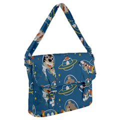 Seamless-pattern-funny-astronaut-outer-space-transportation Buckle Messenger Bag by Salman4z