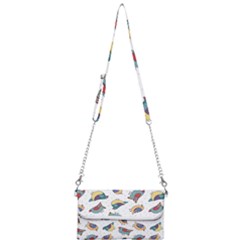 Seamless-pattern-with-hand-drawn-bird-black Mini Crossbody Handbag by Salman4z