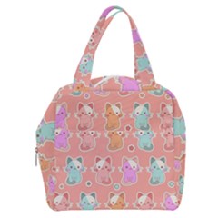 Cute-kawaii-kittens-seamless-pattern Boxy Hand Bag by Salman4z