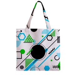 Geometric-shapes-background Zipper Grocery Tote Bag by Salman4z