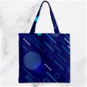 Classic-blue-background-abstract-style Zipper Grocery Tote Bag View1